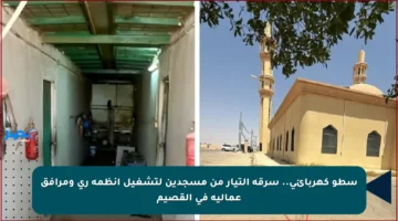 سطو كهربائي.. سرقة التيار من مسجدين لتشغيل أنظمة ري ومرافق عمالية في القصيم